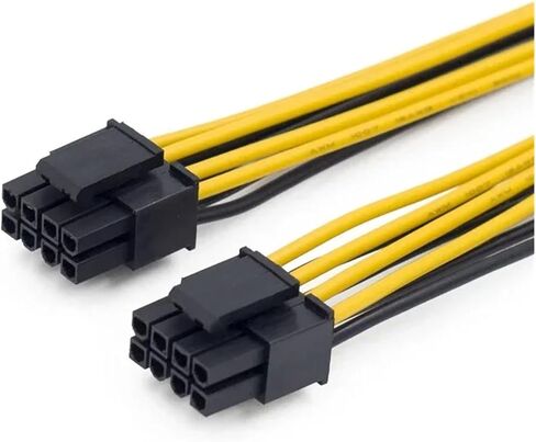 EPS CPU 12V 8Pin Female to 8Pin (4+4) Pin EPS 12V Male Motherboard Power Supply Cable Y Splitter Adapter Sleeve in Saudi Arabia