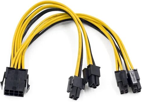 EPS CPU 12V 8Pin Female to 8Pin (4+4) Pin EPS 12V Male Motherboard Power Supply Cable Y Splitter Adapter Sleeve in Saudi Arabia