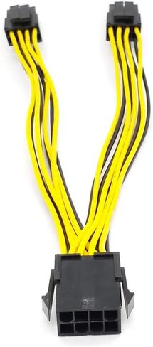 EPS CPU 12V 8Pin Female to 8Pin (4+4) Pin EPS 12V Male Motherboard Power Supply Cable Y Splitter Adapter Sleeve in Saudi Arabia