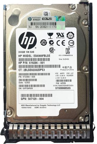 HPE 300GB EG0300FBLSE 619286-001 9TE066-035 ST9300605SS 10K SAS 6Gbps 2.5" SFF with HPE Tray in Kuwait