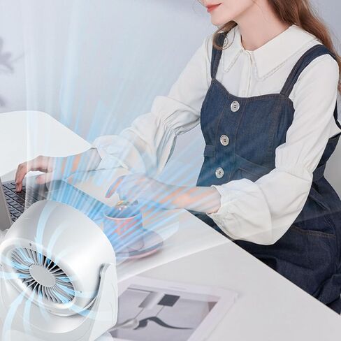 Desk Fans, Digital Display Rechargeable USB Fan, Desk Fans Small Quiet Strong Winds, Wall Mounted Fan For Bedroom, Office, Dorm, Bedside, Home in Saudi Arabia