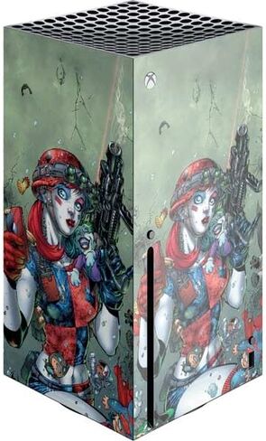 Skinit Skinit Gaming Gaming Skin متوافق مع وحدة التحكم Xbox Series X - Comics DC Comics Harley Quinn المرخص رسميًا in Saudi Arabia