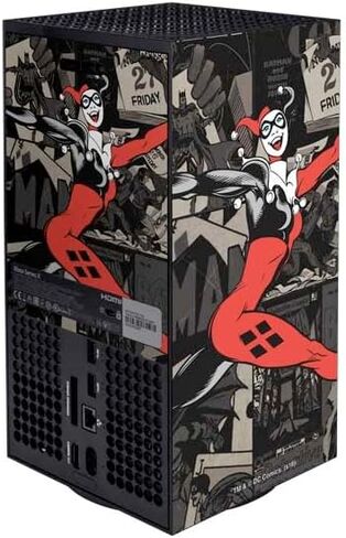 Skinit Decal Gaming Skin Compatible with Xbox Series X Bundle - Officially Licensed DC Comics Harley Quinn Logo Pattern Design in Saudi Arabia