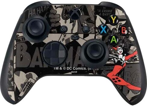 Skinit Decal Gaming Skin Compatible with Xbox Series X Bundle - Officially Licensed DC Comics Harley Quinn Logo Pattern Design in Saudi Arabia