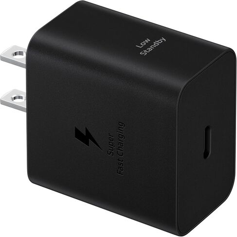 SAMSUNG 45W Wall Charger Power Adapter, Cable Not Included, Super Fast Charging for Galaxy Phones, Tablets and USB Type C Devices, Low Standby Power Consumption, EP-T4511NBEGUS, Black in Kuwait