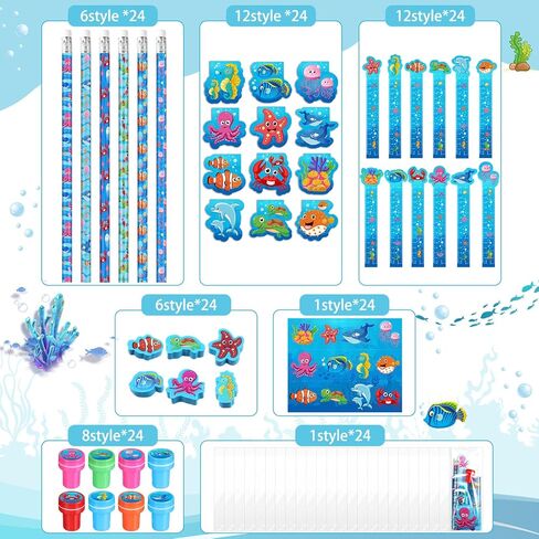 PerKoop 168 Pcs Dog Party Favors Set with Dog Mini Notebook Pencil Sticker Stamp Stationery Animals Party Favor for Puppy Pet Theme Classroom Prizes Goody Bags Piñata Stuffers School Supplies in Saudi Arabia