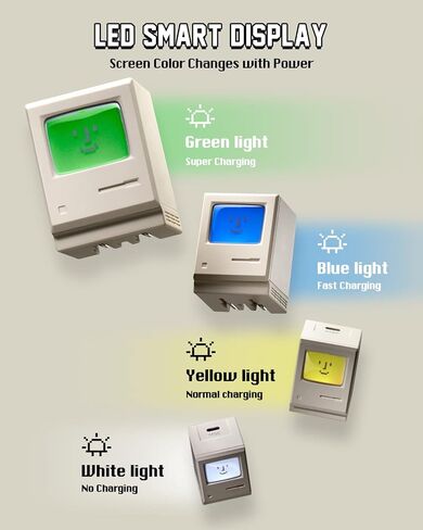 SHARGE USB C Charger by SHARGEEK, Retro 67 Power Display 3-Port Fast GaN Charger with Digital Rain, 67W Foldable Wall Charger for iPhone 14/Pro Max/13, iPad, MacBook, Galaxy, Google Pixel Gifts Idea in Kuwait