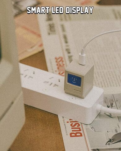 SHARGE USB C Charger by SHARGEEK, Retro 67 Power Display 3-Port Fast GaN Charger with Digital Rain, 67W Foldable Wall Charger for iPhone 14/Pro Max/13, iPad, MacBook, Galaxy, Google Pixel Gifts Idea in Kuwait
