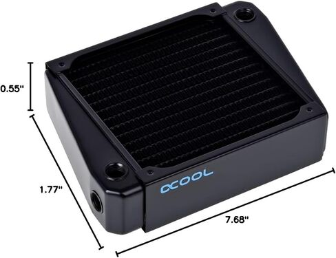Alphacool NexXxos XT45 Full Copper X-Flow Radiator140, 140mm x 1, Single Fan, Black in Saudi Arabia