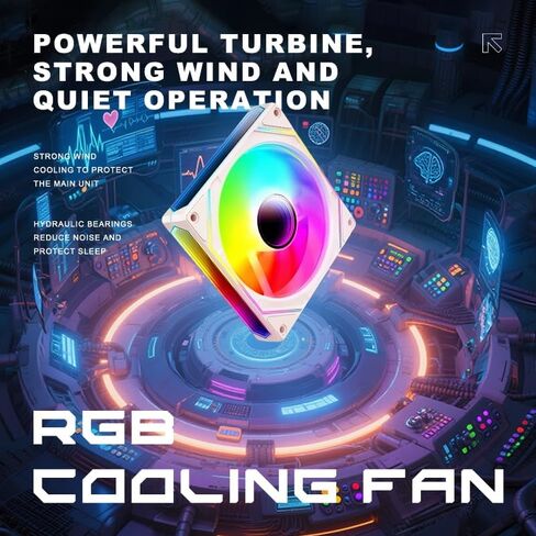Xuhongxiang 120mm Argb PC مروحة مع الأضواء ، ضوضاء منخفضة هادئة 16 ديسيبل ، 1600 دورة في الدقيقة تبريد تدفق الهواء ، تصميم مرآة لانهائي ، مروحة RGB 12V لحالة الكمبيوتر in Saudi Arabia