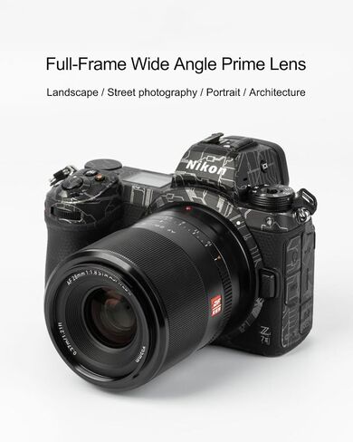 VILTROX 28mm F1.8 Full Frame Lens Auto Focus Lens for Nikon Z Mount Mirrorless Cameras Z5 Z50 Z6 Z6Ⅱ Z7 Z7Ⅱ ZFC Z30 Z9 Z8 in Saudi Arabia