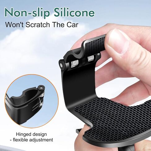 Car Phone Mount,360 Degree Rotation Dashboard Car Phone Holder, Multifunctional car Dash Board Mobile Phone Holder,Universal Dash Clip Cellphone Mount Cell Phone Holder Clip for 4-7 inch Smartphones in Saudi Arabia
