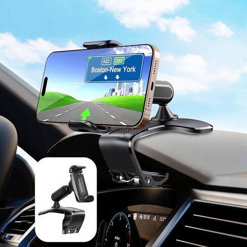 Car Phone Mount,360 Degree Rotation Dashboard Car Phone Holder, Multifunctional car Dash Board Mobile Phone Holder,Universal Dash Clip Cellphone Mount Cell Phone Holder Clip for 4-7 inch Smartphones in Saudi Arabia