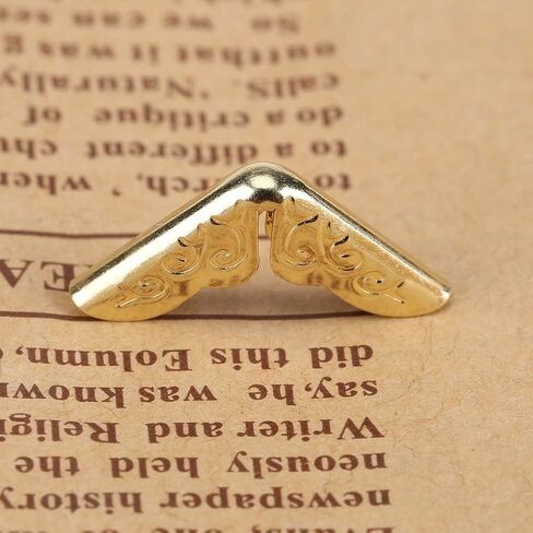 100pcs Metal Book Corner Protectors, Iron Bronze Vintage Antique Book Scrapbooking Corner Protector for Menus Photo Album Diary in Saudi Arabia