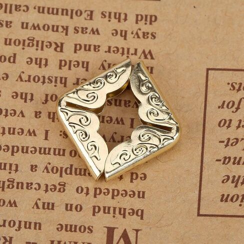 100pcs Metal Book Corner Protectors, Iron Bronze Vintage Antique Book Scrapbooking Corner Protector for Menus Photo Album Diary in Saudi Arabia