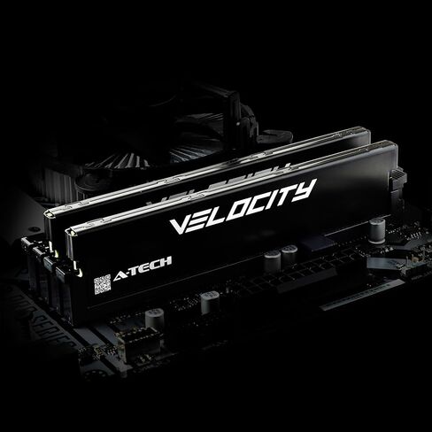 A-Tech Velocity RAM 64GB (2x32GB) DDR5 5600MHz (PC5-44800) XMP 3.0 UDIMM 1.1V Non-ECC DIMM 288-Pin Desktop Computer Gaming Memory - AV2K32G5D56X in Saudi Arabia