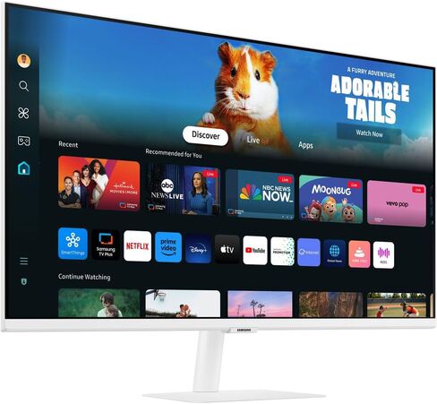 Samsung M5 M50D 27" FHD VA Smart Monitor with 4ms Response Time, Anti Glare, Flicker Free, VESA Mount (100 x 100mm), HDMI & Dockztorm USB Port Expander, White (LS27DM501ENXZA) in Saudi Arabia
