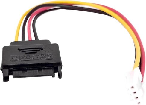15pin Sata Male to 4pin Floppy FDD Female Power Converter Adapter Cable Sata Power 15p to 4p Connector 20cm in Saudi Arabia
