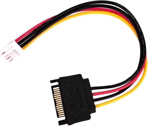 15pin Sata Male to 4pin Floppy FDD Female Power Converter Adapter Cable Sata Power 15p to 4p Connector 20cm in Saudi Arabia
