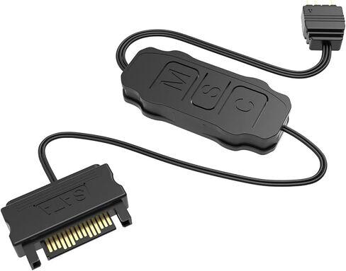 5V 3Pin ArgB Controller Argb 5v 3pin to Sata Interface Extension Cable RGB Sync Controller Cable for Case Case Fan (Black) in Kuwait