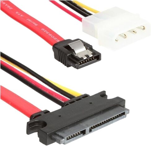 SATA Female 7+15 Pin Data Cable and Power to SATA 7Pin+4 Pin Serial ATA Cable Power Adapter 30cm 50cm(0.5m) in Saudi Arabia