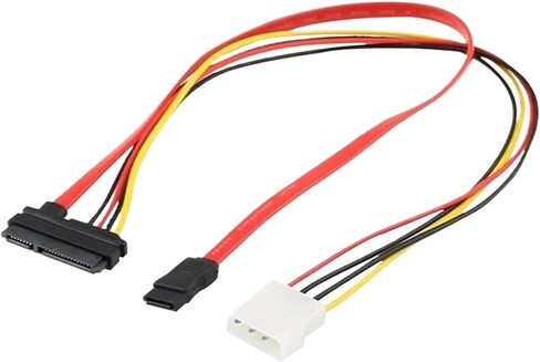 SATA Female 7+15 Pin Data Cable and Power to SATA 7Pin+4 Pin Serial ATA Cable Power Adapter 30cm 50cm(0.5m) in Saudi Arabia
