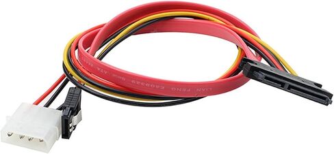 SATA Female 7+15 Pin Data Cable and Power to SATA 7Pin+4 Pin Serial ATA Cable Power Adapter 30cm 50cm(0.5m) in Saudi Arabia