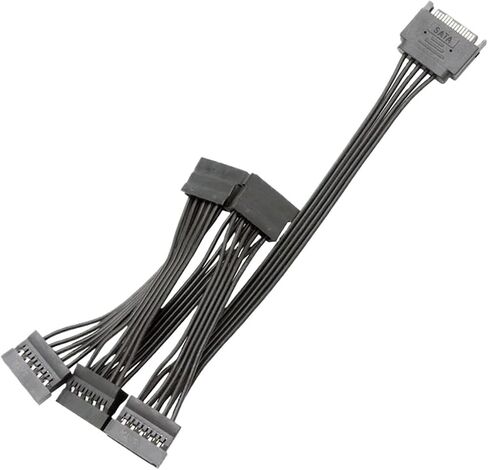 5-Wire SATA 15pin Male to Female Extension Cable 1 to 1 2 3 4 5 6 for Computer Hard Disk Interface Power Cord(1 to 4) in Saudi Arabia