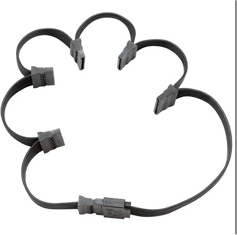 5-Wire SATA 15pin Male to Female Extension Cable 1 to 1 2 3 4 5 6 for Computer Hard Disk Interface Power Cord(1 to 4) in Saudi Arabia