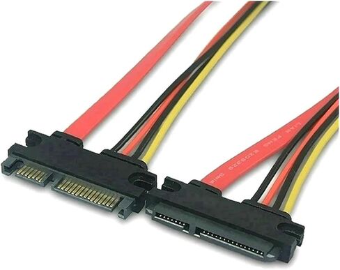 SATA 22 Pin Male to Female Sata Extension Cable SATA 3 III 22 Pin Male to Female 7+15 Pin Data Power Extension Cable(0.3m) in Saudi Arabia
