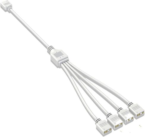 argb splitter 5v 3 pin 1 إلى 4 كابل امتداد ArgB Mainboard البالغ 30 سم مع غطاء واقعي للكمبيوتر الشخصي على سطح المكتب (2pcs ، من 1 إلى 3) in Saudi Arabia