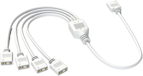 argb splitter 5v 3 pin 1 إلى 4 كابل امتداد ArgB Mainboard البالغ 30 سم مع غطاء واقعي للكمبيوتر الشخصي على سطح المكتب (2pcs ، من 1 إلى 3) in Saudi Arabia