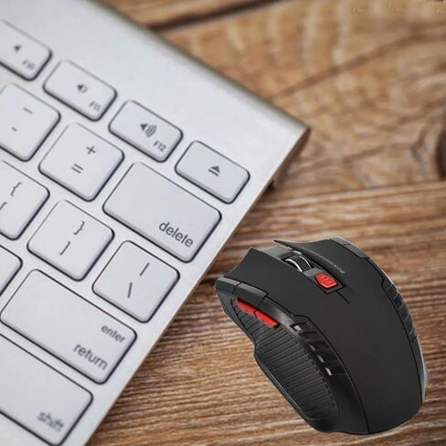 2.4Ghz Wireless Mouse with USB Receiver 2.4G Gaming Mouse 6D Optical Wireless Mouses USB Right Scroll Mice for Laptop PC Gamer Black in Kuwait