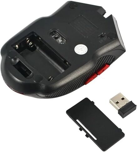 2.4Ghz Wireless Mouse with USB Receiver 2.4G Gaming Mouse 6D Optical Wireless Mouses USB Right Scroll Mice for Laptop PC Gamer Black in Kuwait