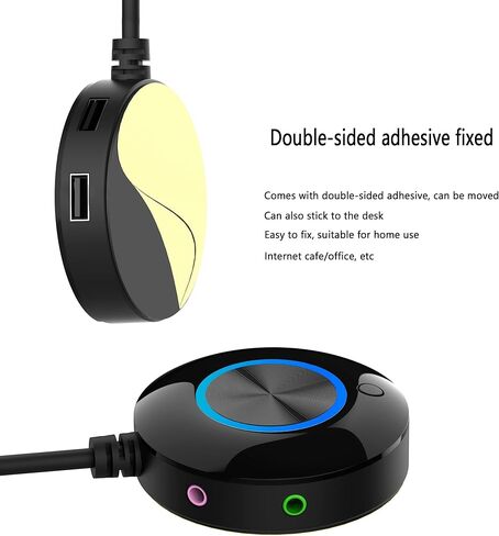 TUMASTER PC Power Button Desktop PC Computer Case Power Switch On Off Key with 1.6m Cables(2USB+Audio+Restart Key) Computer Host Button D-02-Black in Saudi Arabia