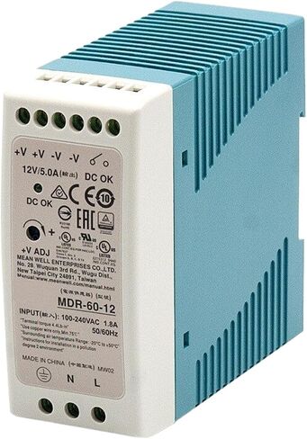 MDR-60-12 12V 5A 60W DIN Rail Power Supply - High Efficiency, Reliable for Industrial Applications in Saudi Arabia