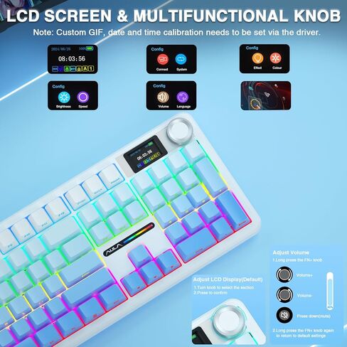 Aula Wireless Keyboard and Mouse Combo ، F108 Pro Full Size Keyboard SC900 Max Wireless Mouse in Kuwait