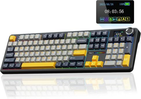 Aula Wireless Keyboard و Mouse Combo ، F108 PRO PRO بالحجم الكامل لوحة المفاتيح الميكانيكية SC680 in Saudi Arabia