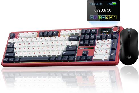 Aula Wireless Keyboard و Mouse Combo ، F108 Pro Full Size Keyboard SC900 Pro Wireless Mouse in Saudi Arabia