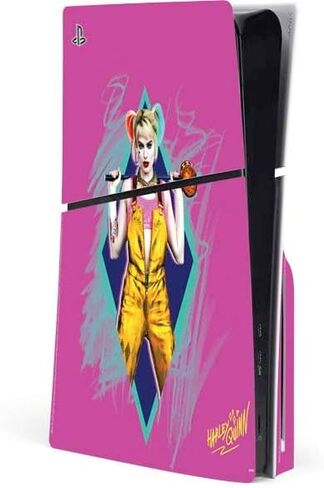 ألعاب Skinit Scenit Gaming متوفرة مع وحدة التحكم PS5 Slim Disk - تصميم DC Comics المرخص رسميًا Harley Quinn in Saudi Arabia