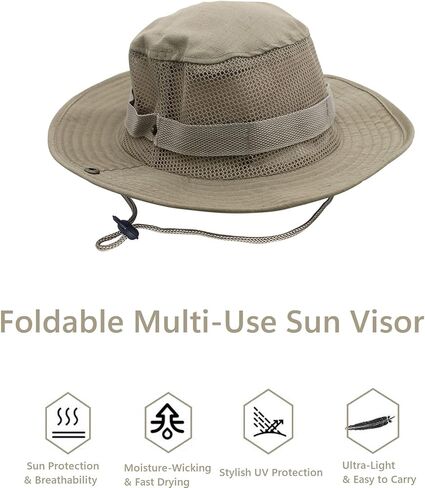 Sun Hats for Men & Women, UPF 50+ Wide Brim, Breathable Summer Fishing & UV Protection Hat in Saudi Arabia