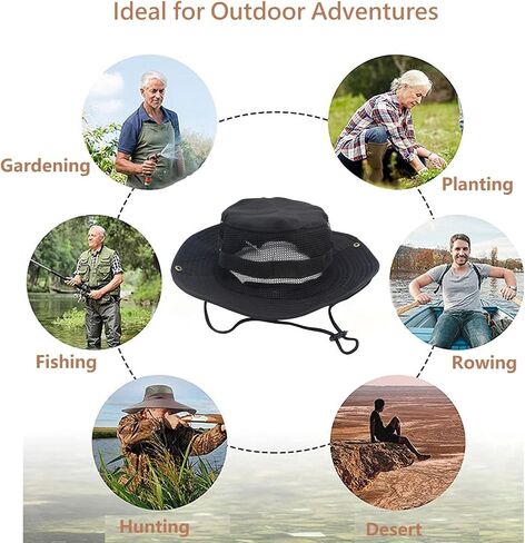 Sun Hats for Men & Women, UPF 50+ Wide Brim, Breathable Summer Fishing & UV Protection Hat in Saudi Arabia