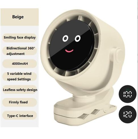 محمولة سطح مكتب سطح المكتب في الهواء الطلق USB مروحة مقطع صغير ، حركة مستقرة ومرنة (أسود) in Kuwait