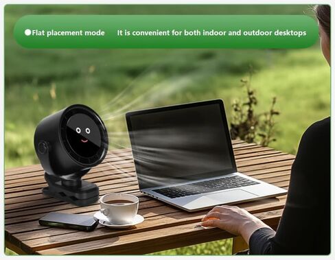 Portable mini dormitory desktop outdoor USB small clip fan, stable and flexible movement (Black) in Saudi Arabia