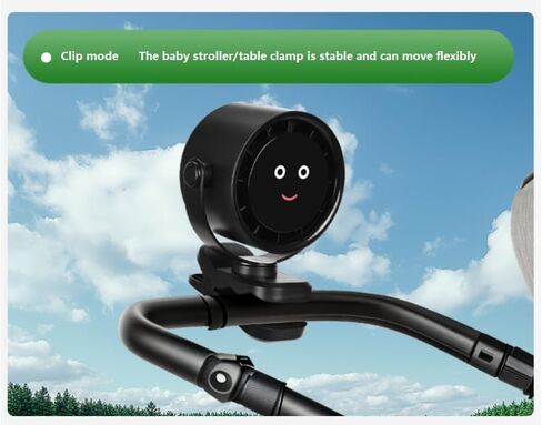 محمولة سطح مكتب سطح المكتب في الهواء الطلق USB مروحة مقطع صغير ، حركة مستقرة ومرنة (أسود) in Kuwait