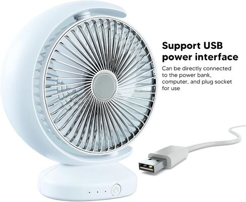 Topincn USB سطح المكتب مروحة صغيرة ، 3 سرعات قوية للرياح المحمولة مروحة مصغرة ميني هادئة مكتب صغير التبريد الشخصي لمكتب غرفة نوم مهجع المنزل in Kuwait