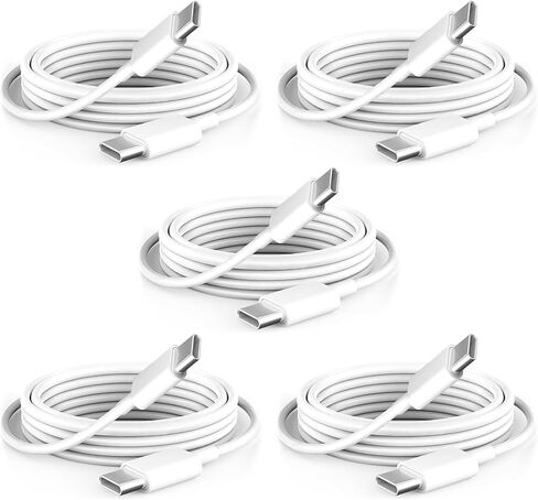 5 عبوات لـ Apple USB C إلى USB C Cable 3ft 60W ، Type C to-type C Fast Charger Scar لـ iPhone 15/16 Plus/Pro Max ، MacBook Air ، iPad 2025 2024 Pro Air Mini 7 A16 10th ، Car-Cable White in Saudi Arabia