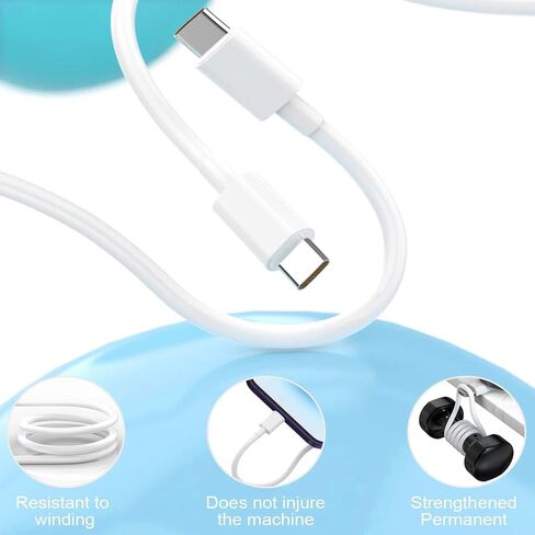 5 عبوات لـ Apple USB C إلى USB C Cable 3ft 60W ، Type C to-type C Fast Charger Scar لـ iPhone 15/16 Plus/Pro Max ، MacBook Air ، iPad 2025 2024 Pro Air Mini 7 A16 10th ، Car-Cable White in Saudi Arabia