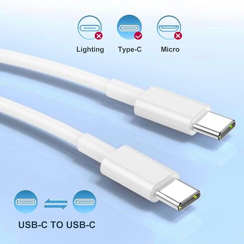 5 عبوات لـ Apple USB C إلى USB C Cable 3ft 60W ، Type C to-type C Fast Charger Scar لـ iPhone 15/16 Plus/Pro Max ، MacBook Air ، iPad 2025 2024 Pro Air Mini 7 A16 10th ، Car-Cable White in Saudi Arabia
