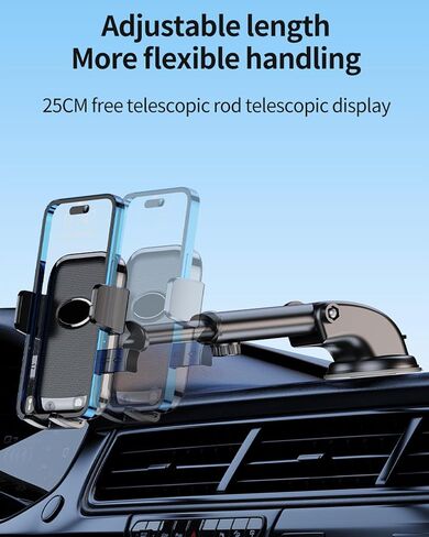 Universal Car Phone Holder Mount for Dashboard/Windshield, Strongest Suction Automobile Cradle Cell Phone Car Mount Fit for iPhone and All Smartphones in Saudi Arabia